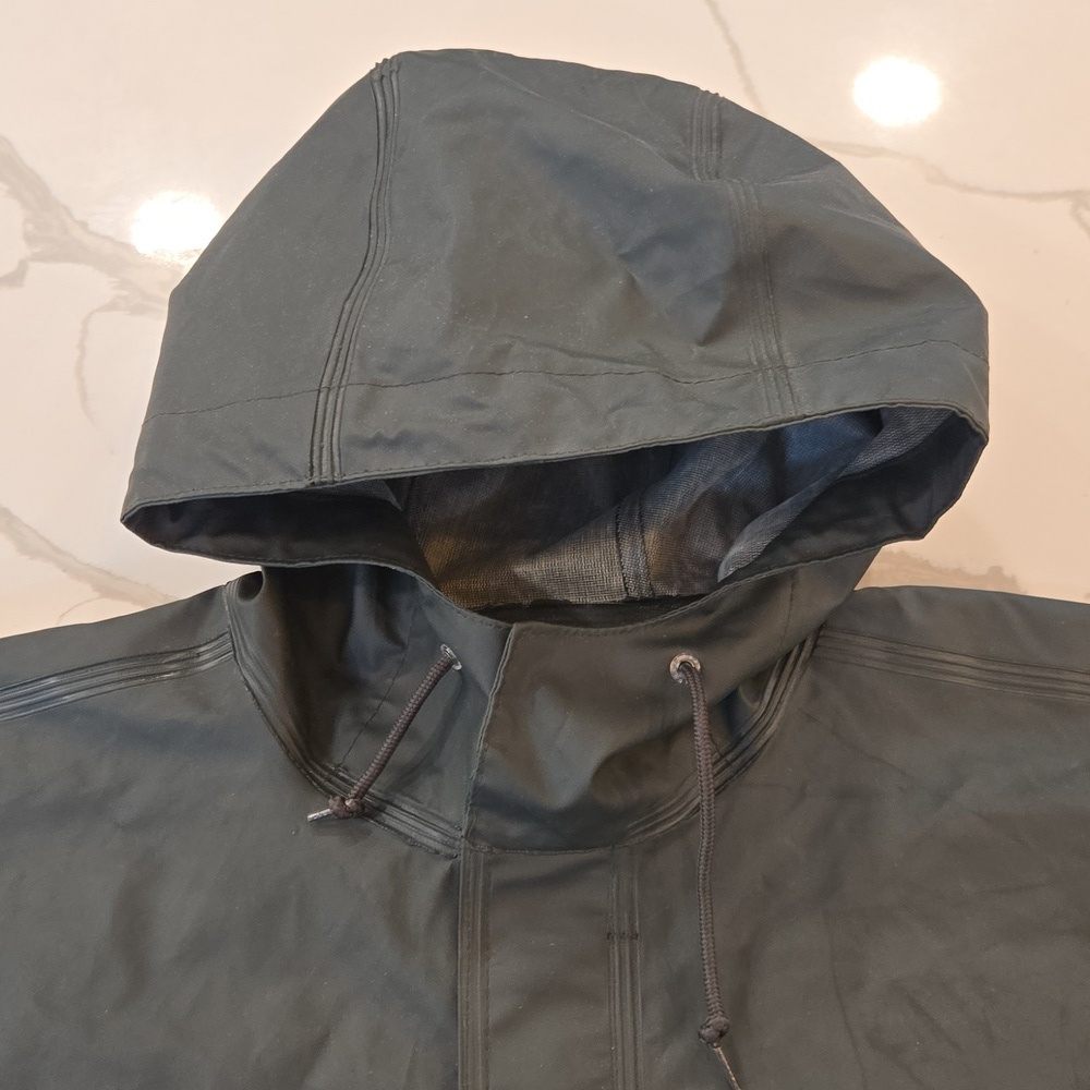 NWT Carhartt Hooded Waterproof Lightweight Rain Coat Mens 3XL Tall Olive Green - Picture 5 of 13